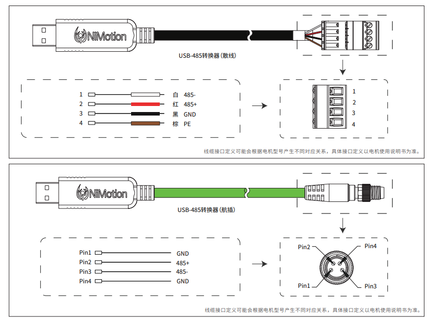 SCM-USB485转换器接口定义